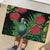 New Zealand Tui Bird Christmas Rubber Doormat Maori Fern Mix Pohotukawa