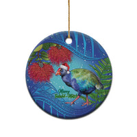 New Zealand Takahe Christmas Ceramic Ornament Maori Fern Mix Pohotukawa LT14 - Polynesian Pride