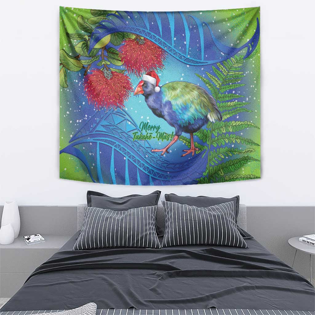 New Zealand Takahe Christmas Tapestry Maori Fern Mix Pohotukawa