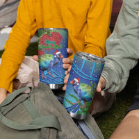 New Zealand Takahe Christmas Tumbler Cup Maori Fern Mix Pohotukawa