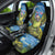 Personalised Jumping Kakapo Christmas Car Seat Cover New Zealand Fern - Starry Night Style