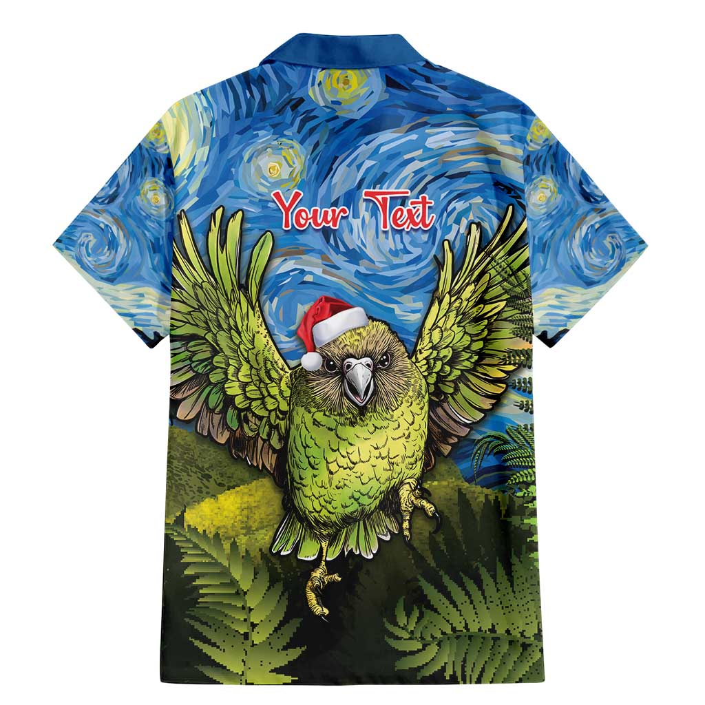 Personalised Jumping Kakapo Christmas Family Matching Mermaid Dress and Hawaiian Shirt New Zealand Fern - Starry Night Style LT14 - Polynesian Pride