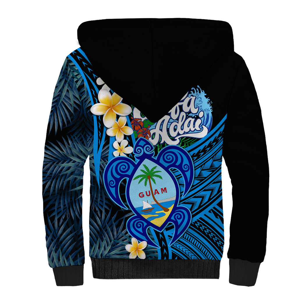Hafa Adai Guam Sherpa Hoodie Guahan Sea Turtle Tropical Style LT14 - Polynesian Pride