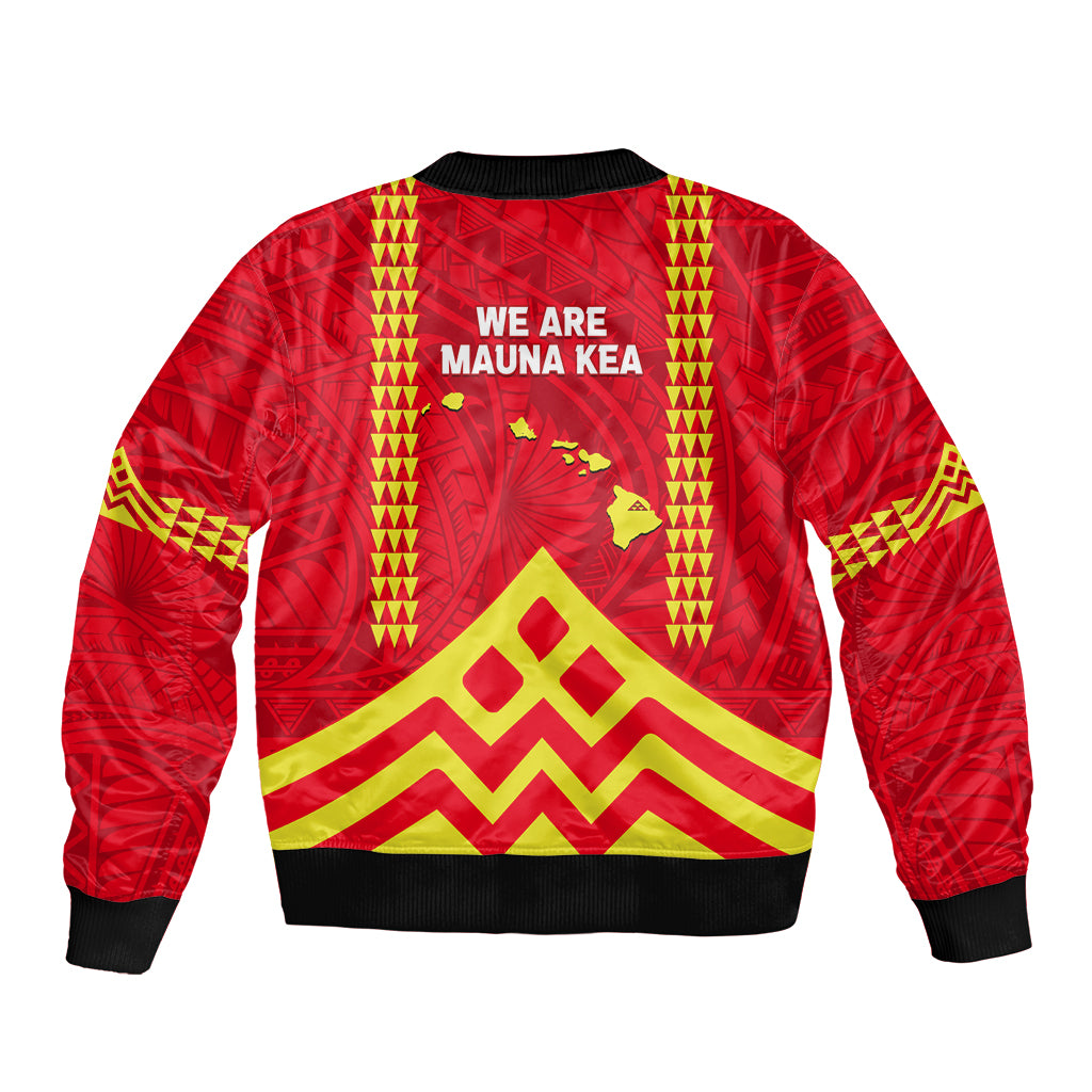 Hawaii Mauna Kea Bomber Jacket Hawaiian Kakau Tribal Pattern LT14 - Polynesian Pride