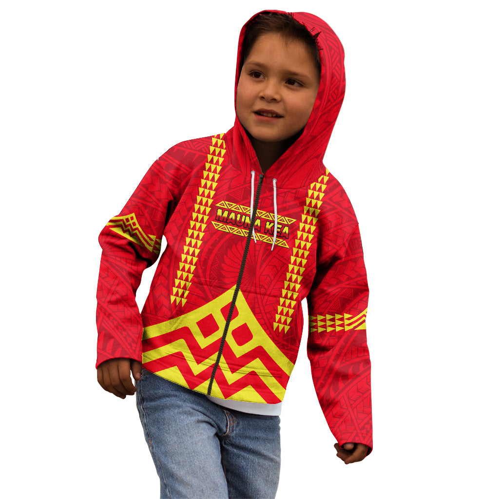 Hawaii Mauna Kea Kid Hoodie Hawaiian Kakau Tribal Pattern LT14 - Polynesian Pride