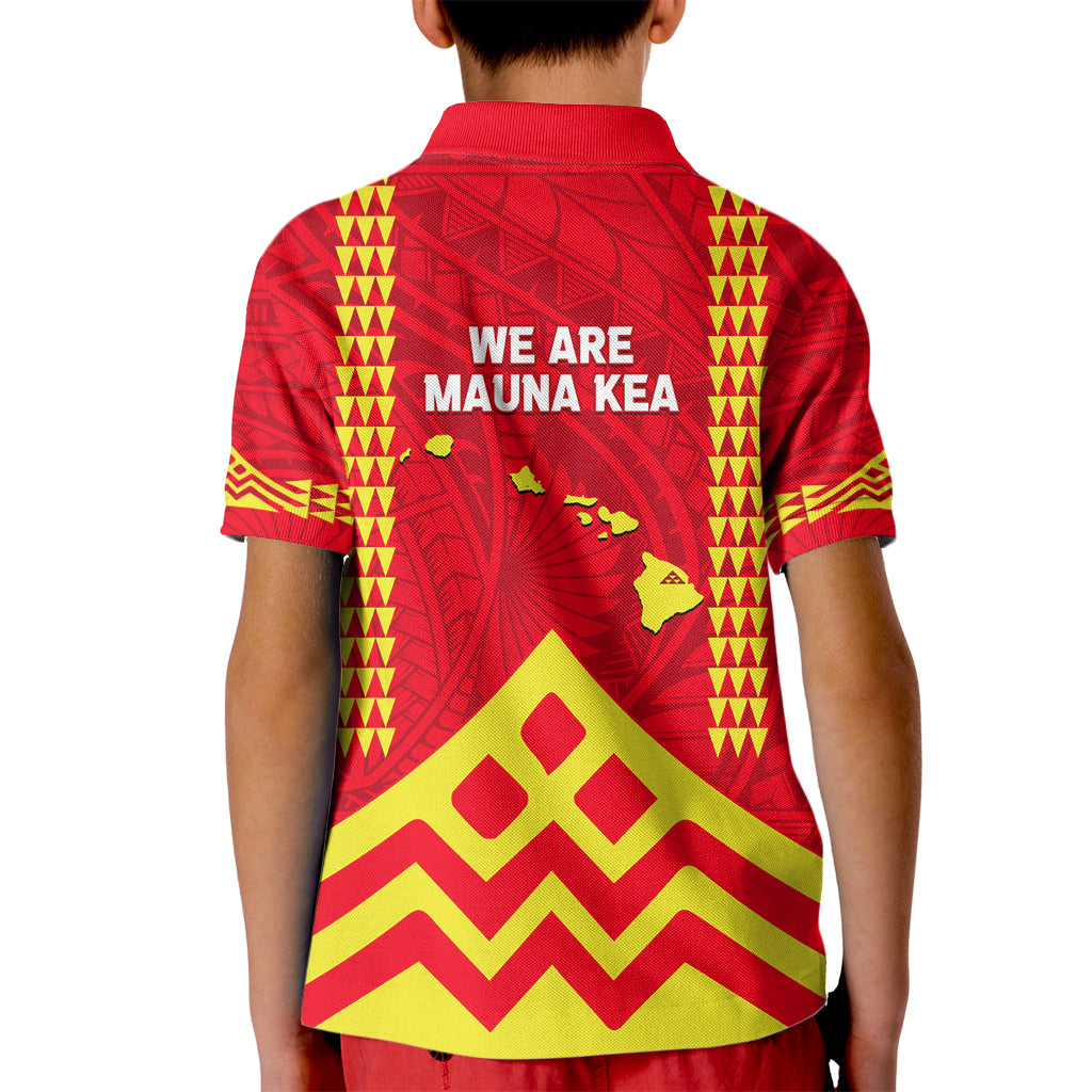 Hawaii Mauna Kea Kid Polo Shirt Hawaiian Kakau Tribal Pattern LT14 - Polynesian Pride