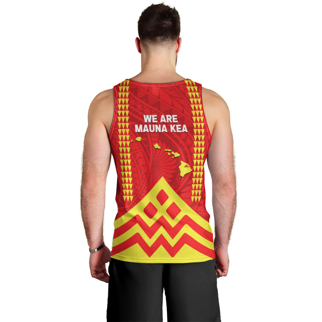 Hawaii Mauna Kea Men Tank Top Hawaiian Kakau Tribal Pattern LT14 - Polynesian Pride