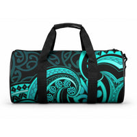 Turquoise New Zealand Mangopare Duffle Bag Aotearoa Maori Koru Style