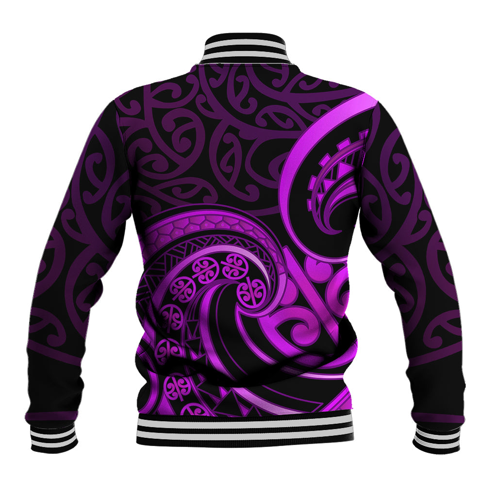 Purple Aotearoa Mangopare Baseball Jacket NZ Maori Koru Style LT14 - Polynesian Pride
