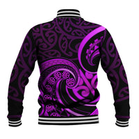 Purple Aotearoa Mangopare Baseball Jacket NZ Maori Koru Style LT14 - Polynesian Pride