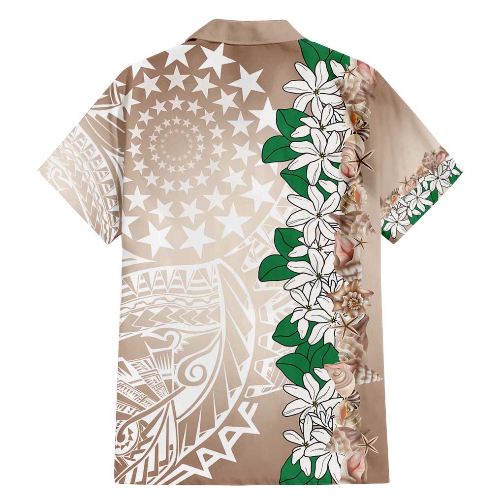 Cook Islands Tiare Maori With Conch Shell Family Matching Off Shoulder Short Dress and Hawaiian Shirt 2025 Pasifika Polynesian Tattoo
