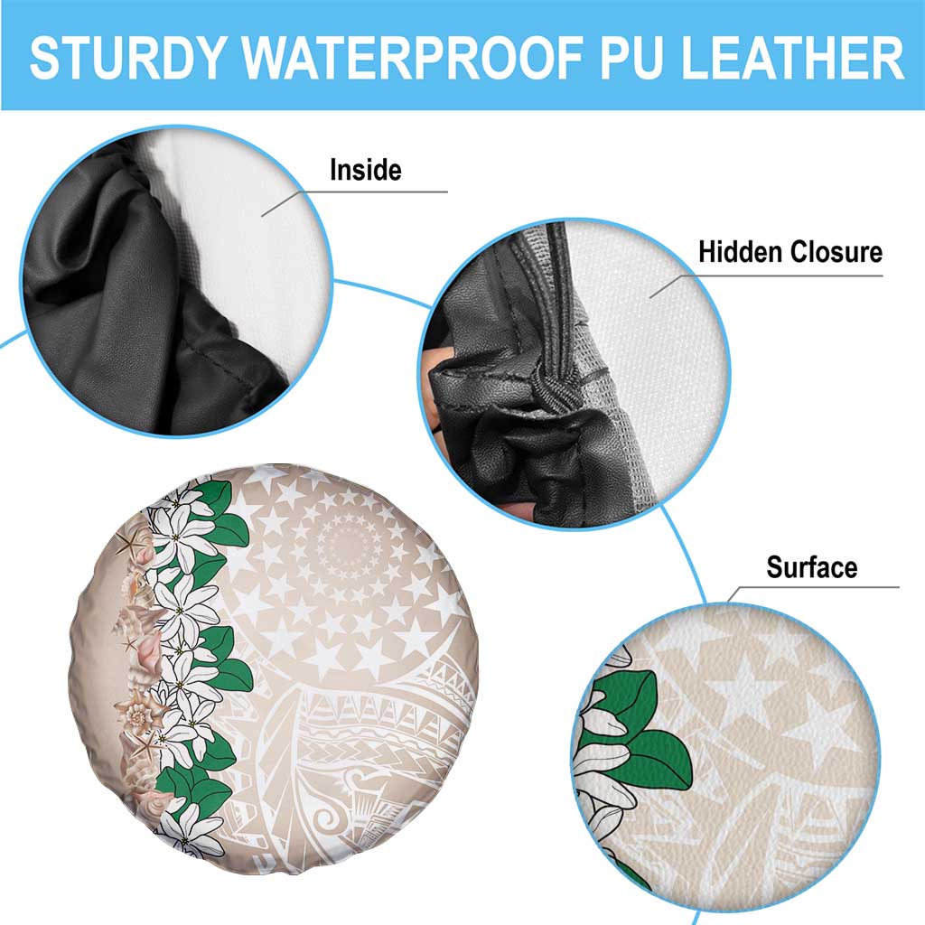 Cook Islands Tiare Maori With Conch Shell Spare Tire Cover 2025 Pasifika Polynesian Tattoo