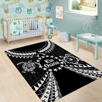 Kia Orana Cook Islands Area Rug 2025 Pasifika Polynesian Turtle Black Color LT14 - Polynesian Pride