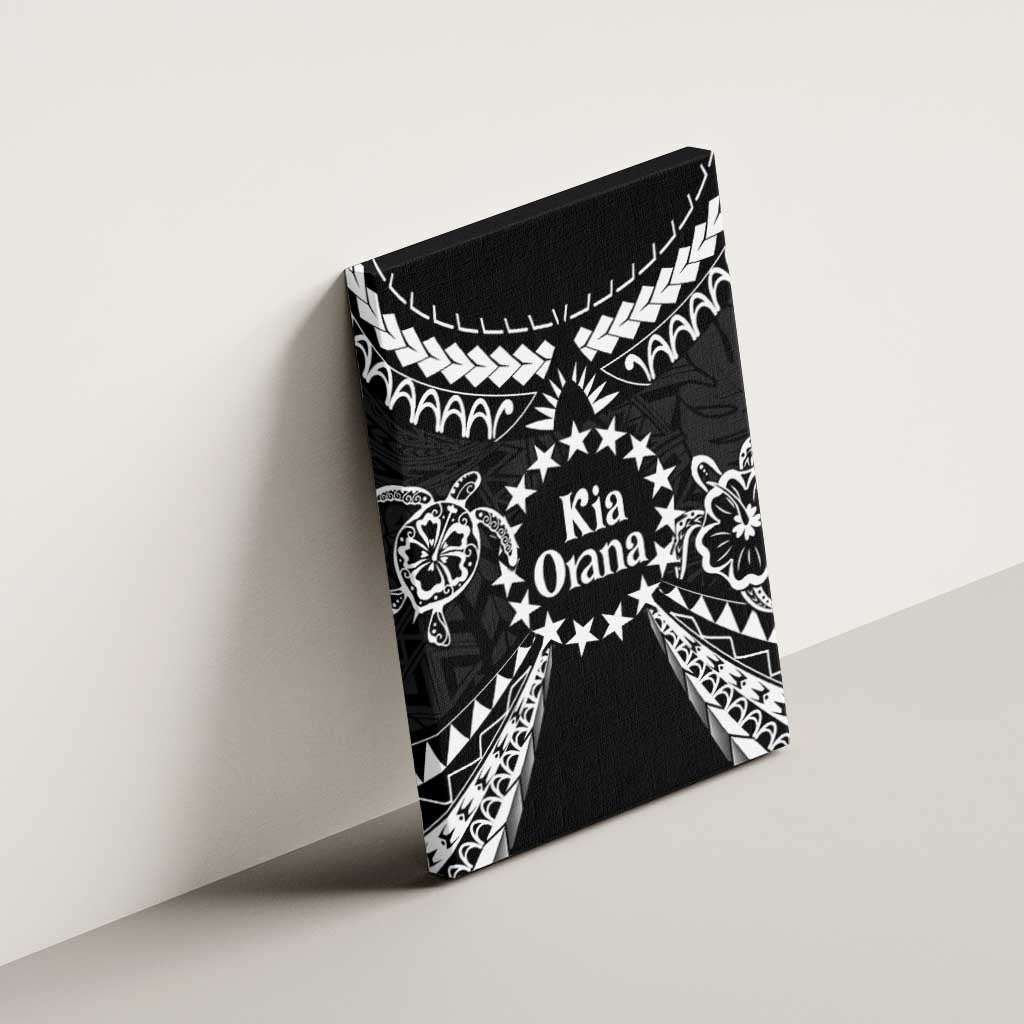 Kia Orana Cook Islands Canvas Wall Art 2025 Pasifika Polynesian Turtle Black Color