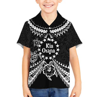 Kia Orana Cook Islands Family Matching Summer Maxi Dress and Hawaiian Shirt 2025 Pasifika Polynesian Turtle Black Color LT14 Son's Shirt Black - Polynesian Pride