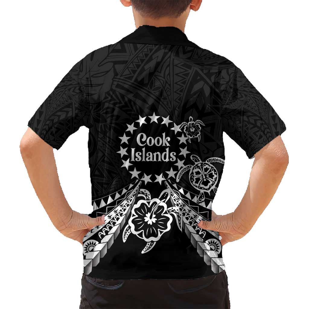 Kia Orana Cook Islands Family Matching Tank Maxi Dress and Hawaiian Shirt 2025 Pasifika Polynesian Turtle Black Color LT14 - Polynesian Pride