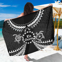 Kia Orana Cook Islands Sarong 2025 Pasifika Polynesian Turtle Black Color