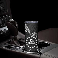 Kia Orana Cook Islands Skinny Tumbler 2025 Pasifika Polynesian Turtle Black Color LT14 - Polynesian Pride