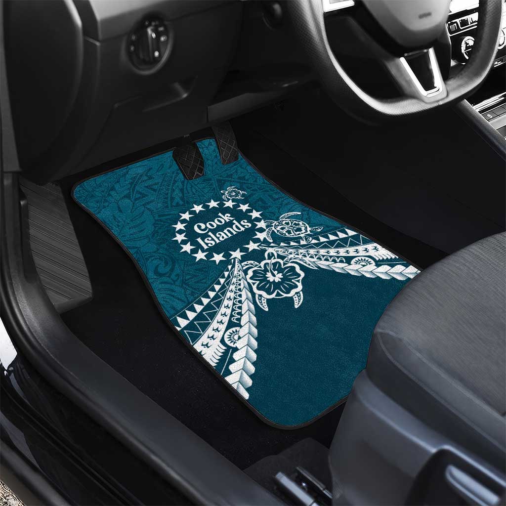 Kia Orana Cook Islands Car Mats Polynesian Turtle Crowberry Blue Color