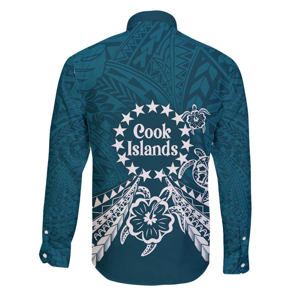 Kia Orana Cook Islands Family Matching Summer Maxi Dress and Hawaiian Shirt Polynesian Turtle Crowberry Blue Color LT14 - Polynesian Pride
