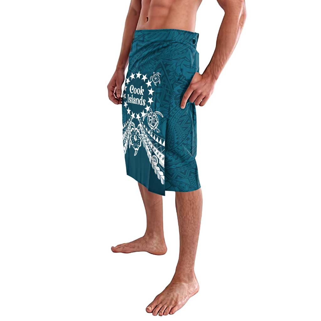 Kia Orana Cook Islands Lavalava Polynesian Turtle Crowberry Blue Color