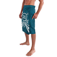 Kia Orana Cook Islands Lavalava Polynesian Turtle Crowberry Blue Color