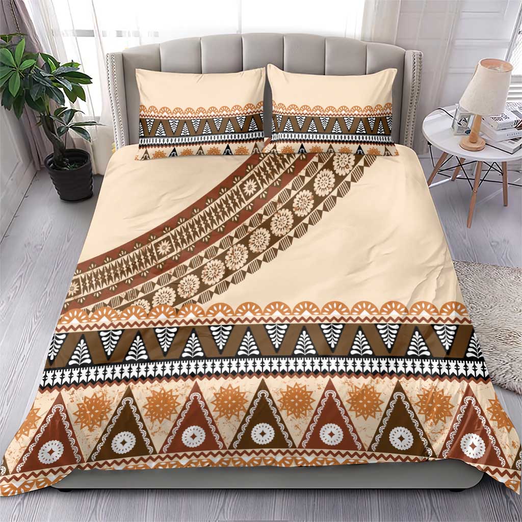Bula Fiji Bedding Set 2025 Pasifika Traditional Fijian Masi LT14 - Polynesian Pride