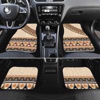 Bula Fiji Car Mats 2025 Pasifika Traditional Fijian Masi LT14 Set 4pcs Beige - Polynesian Pride
