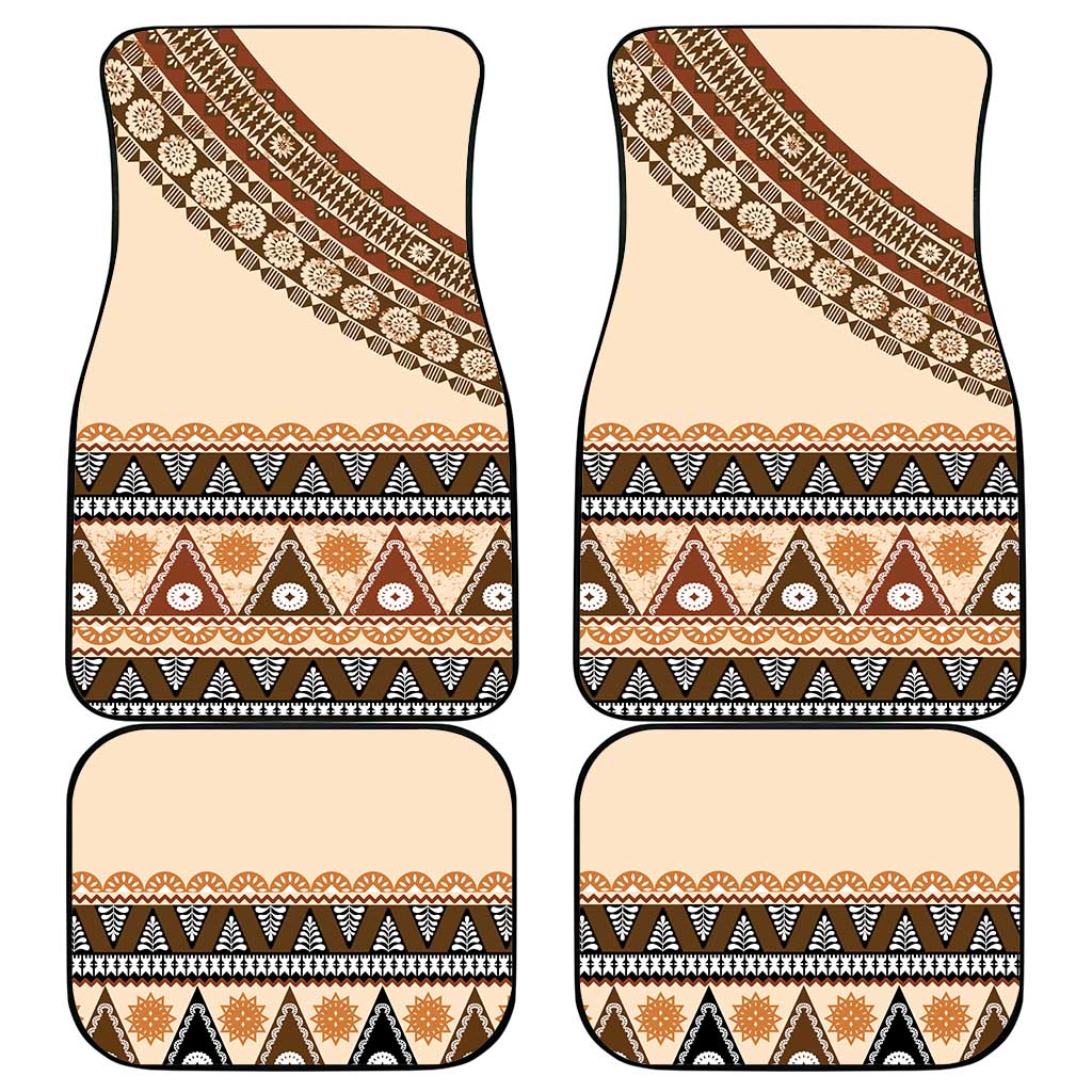 Bula Fiji Car Mats 2025 Pasifika Traditional Fijian Masi LT14 - Polynesian Pride