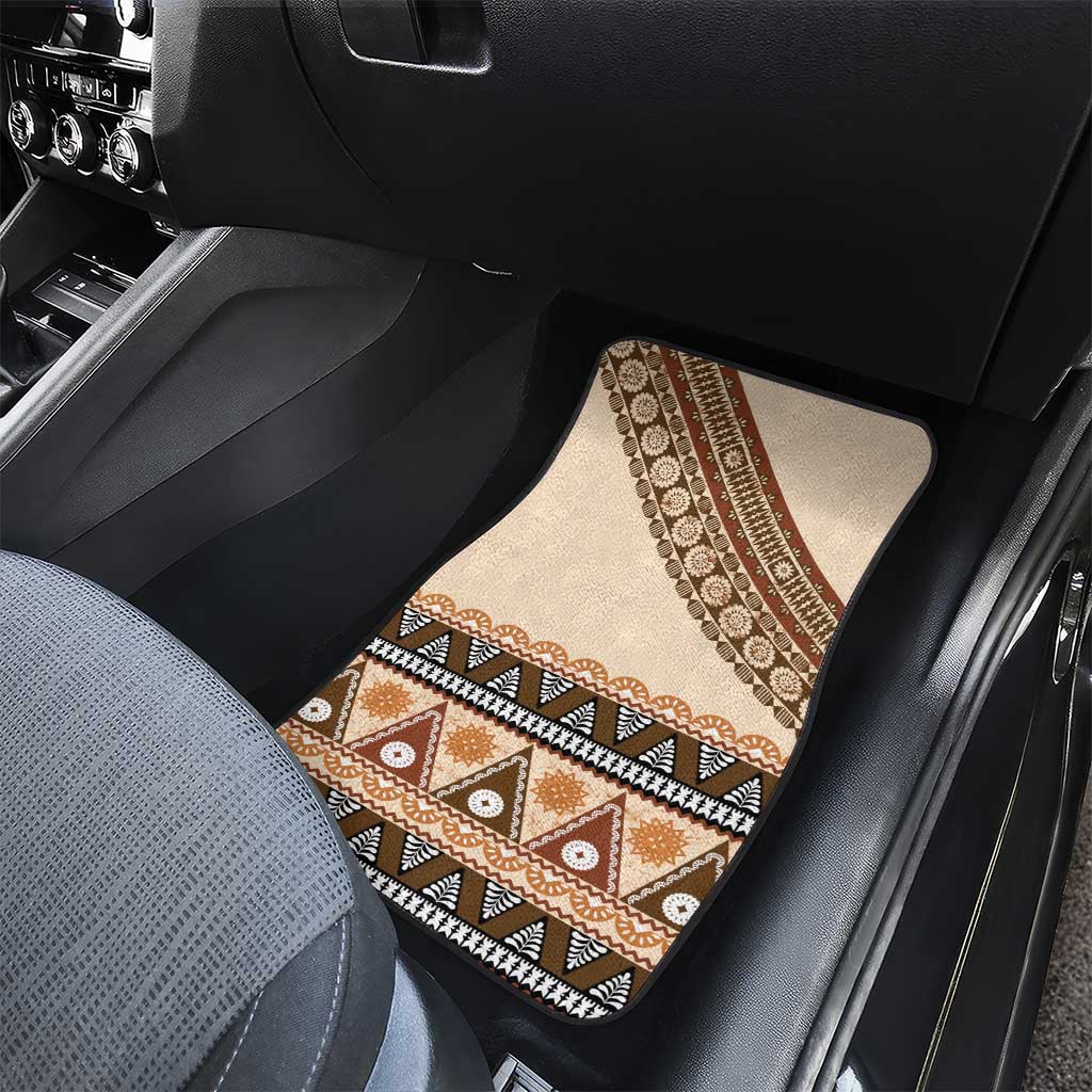 Bula Fiji Car Mats 2025 Pasifika Traditional Fijian Masi LT14 - Polynesian Pride