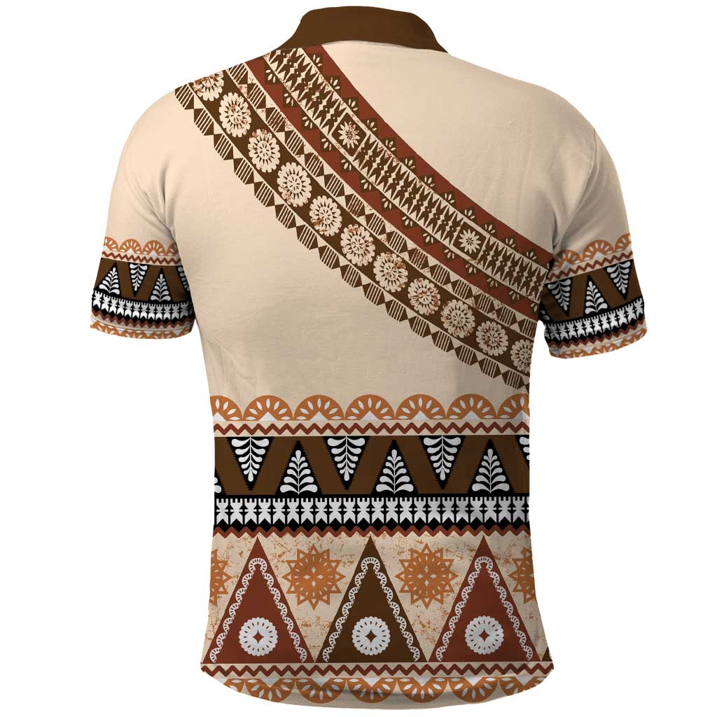 Bula Fiji Polo Shirt 2025 Pasifika Traditional Fijian Masi LT14 - Polynesian Pride