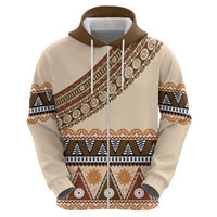 Bula Fiji Zip Hoodie 2025 Pasifika Traditional Fijian Masi LT14 - Polynesian Pride