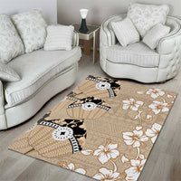 Bula Fiji Iri Buli Area Rug Woven Fan With Fijian Tapa LT14 - Polynesian Pride