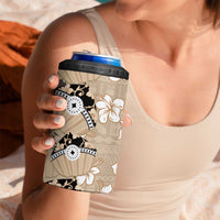 Bula Fiji Iri Buli 4 in 1 Can Cooler Tumbler Woven Fan With Fijian Tapa