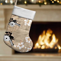 Bula Fiji Iri Buli Christmas Stocking Woven Fan With Fijian Tapa LT14 Set of 2 Beige - Polynesian Pride