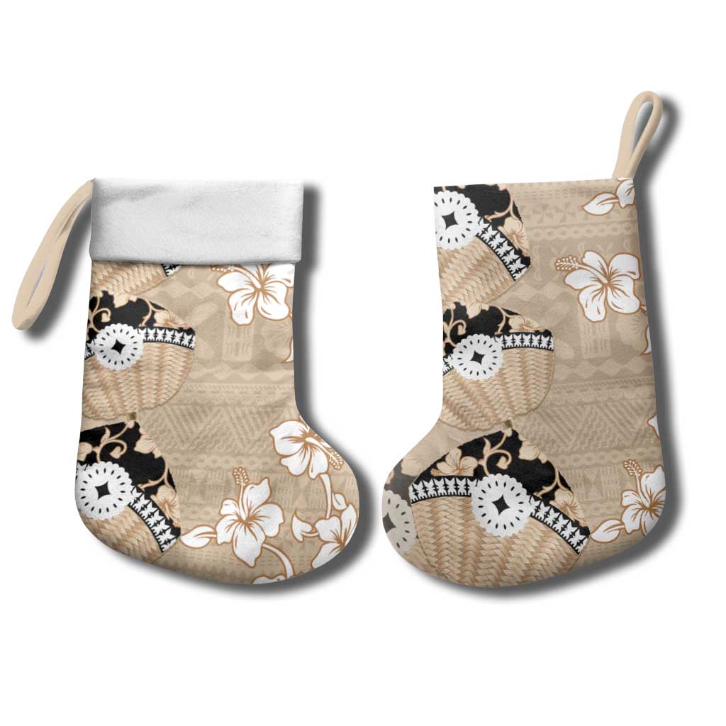 Bula Fiji Iri Buli Christmas Stocking Woven Fan With Fijian Tapa LT14 - Polynesian Pride