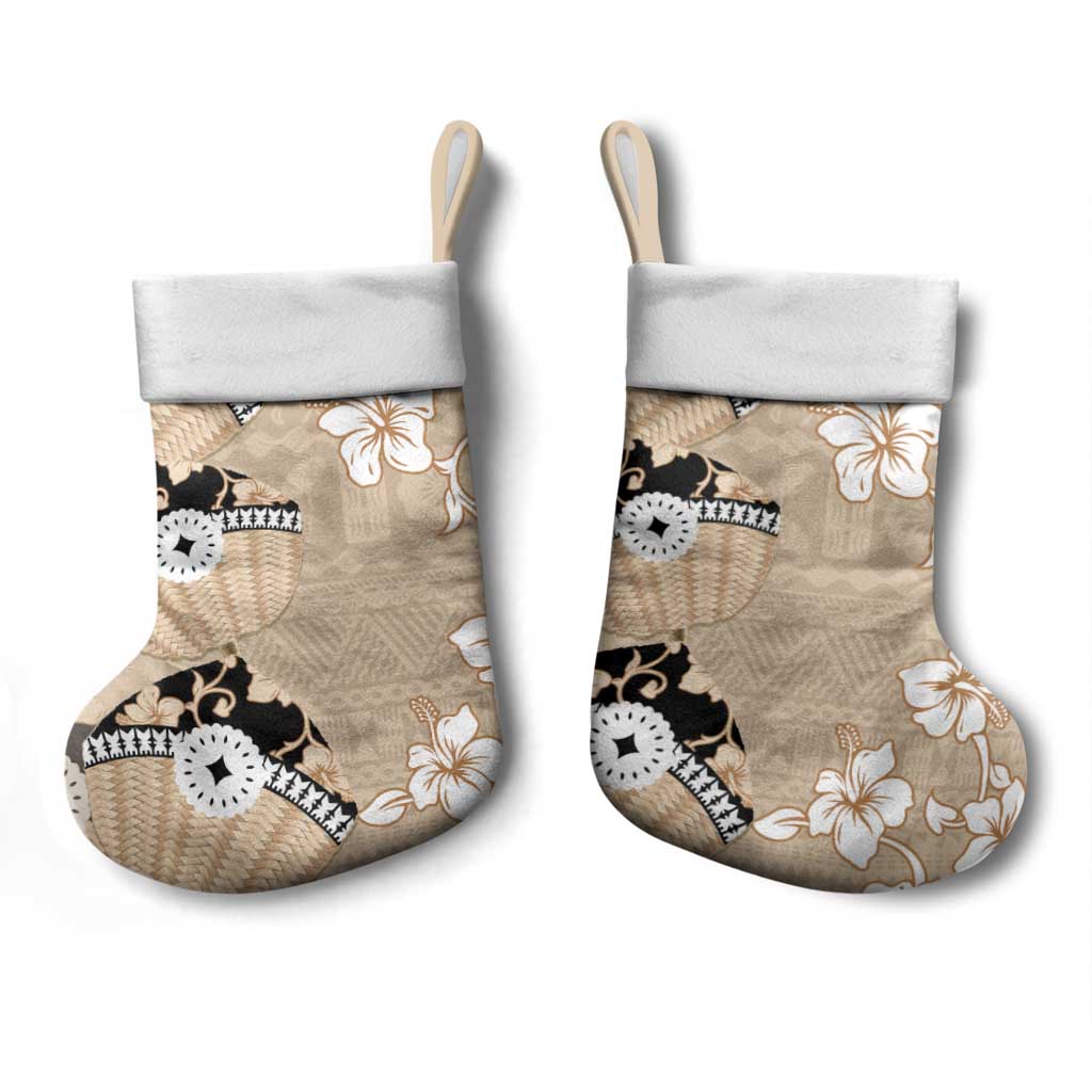Bula Fiji Iri Buli Christmas Stocking Woven Fan With Fijian Tapa LT14 - Polynesian Pride