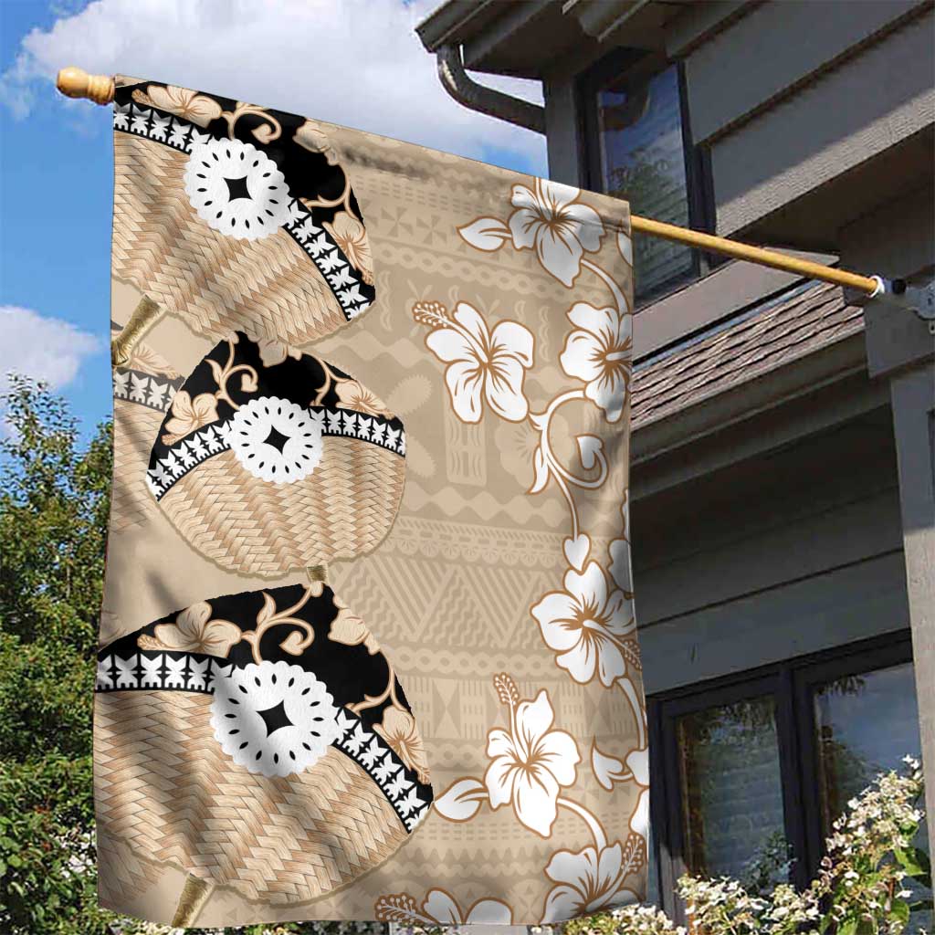 Bula Fiji Iri Buli Garden Flag Woven Fan With Fijian Tapa LT14 - Polynesian Pride