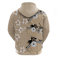 Bula Fiji Iri Buli Hoodie Woven Fan With Fijian Tapa LT14 - Polynesian Pride