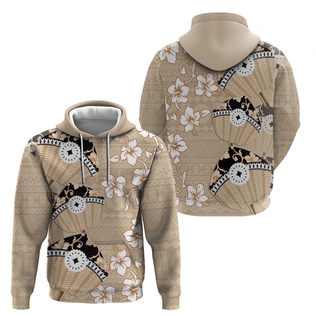 Bula Fiji Iri Buli Hoodie Woven Fan With Fijian Tapa LT14 - Polynesian Pride
