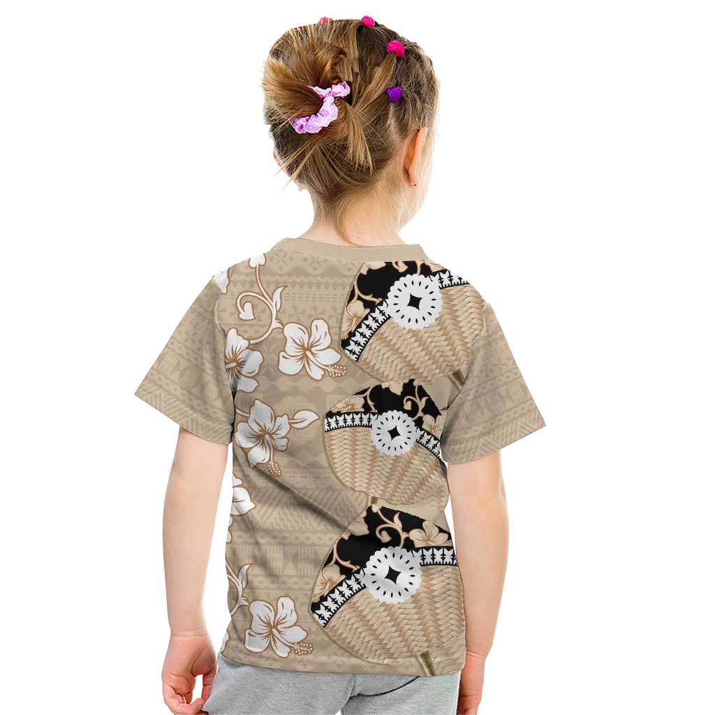 Bula Fiji Iri Buli Kid T Shirt Woven Fan With Fijian Tapa