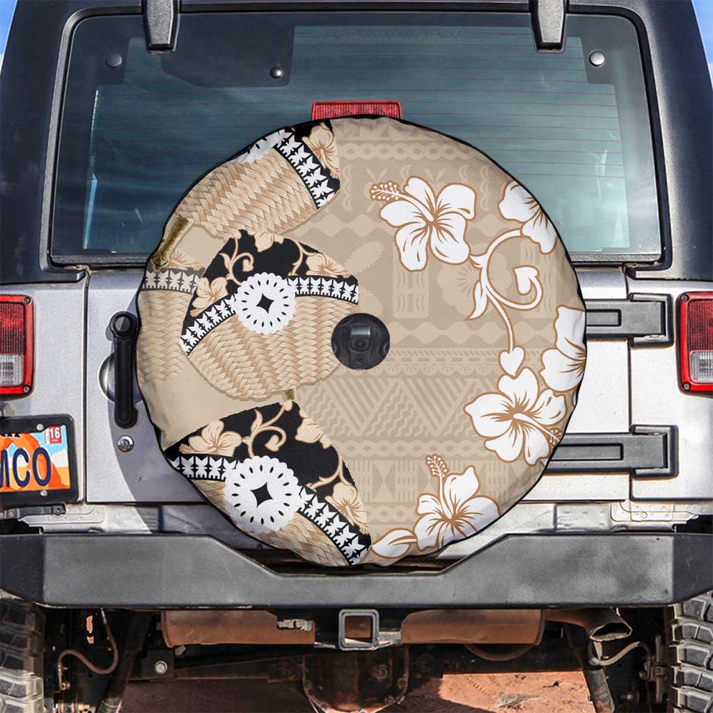 Bula Fiji Iri Buli Spare Tire Cover Woven Fan With Fijian Tapa