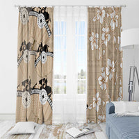 Bula Fiji Iri Buli Window Curtain Woven Fan With Fijian Tapa