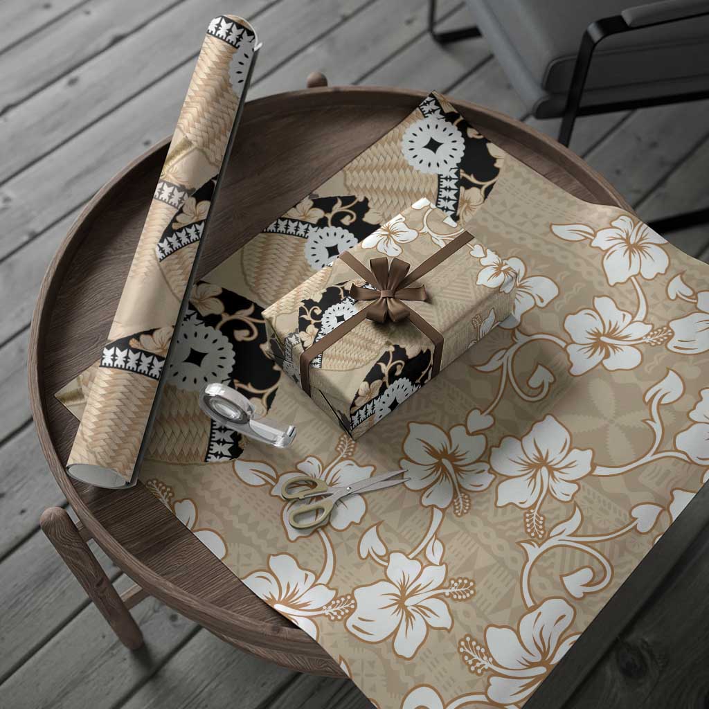 Bula Fiji Iri Buli Wrapping Paper Woven Fan With Fijian Tapa - Polynesian Pride