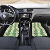 Ia Orana Tahiti Tiare Maori Seamless Style Car Mats LT14 Set 2pcs - Front Green - Polynesian Pride