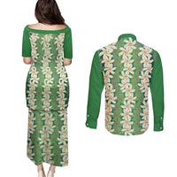 Ia Orana Tahiti Tiare Maori Seamless Style Couples Matching Puletasi and Long Sleeve Button Shirt LT14 - Polynesian Pride