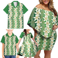 Ia Orana Tahiti Tiare Maori Seamless Style Family Matching Off Shoulder Short Dress and Hawaiian Shirt LT14 - Polynesian Pride