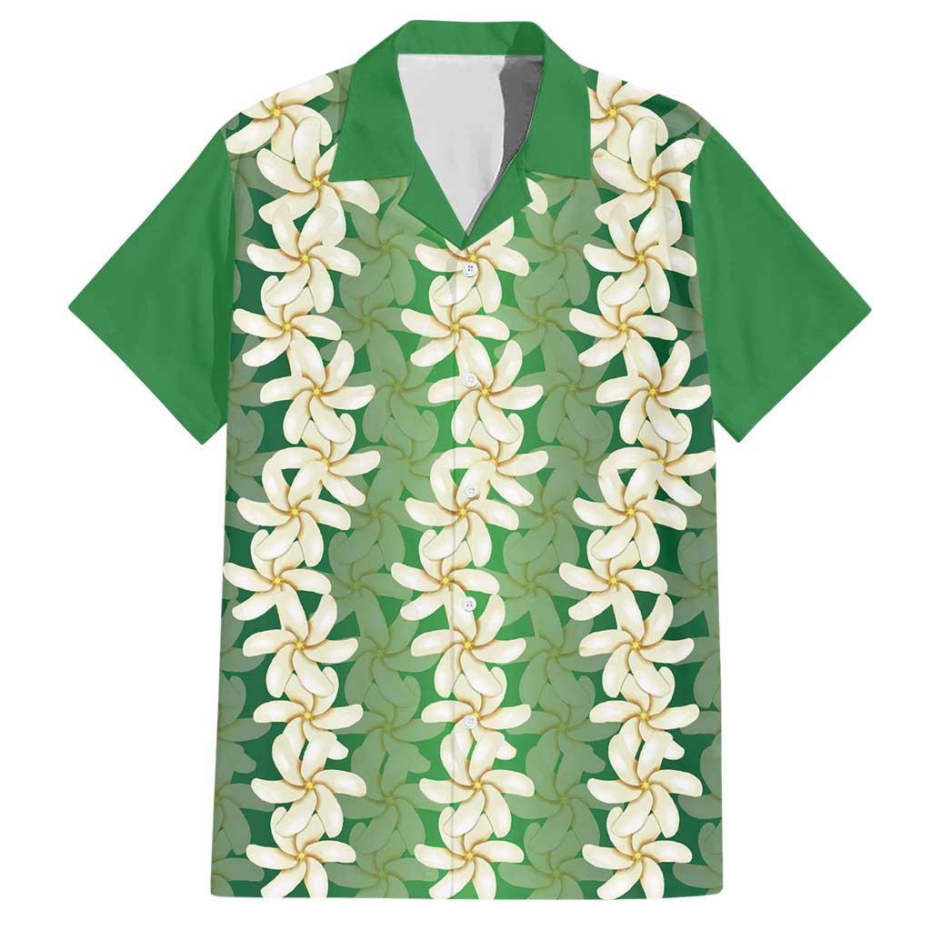 Ia Orana Tahiti Tiare Maori Seamless Style Family Matching Short Sleeve Bodycon Dress and Hawaiian Shirt LT14 Dad's Shirt - Short Sleeve Green - Polynesian Pride