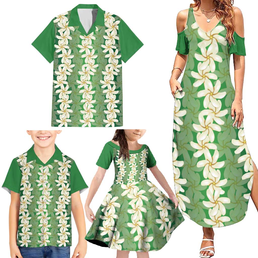 Ia Orana Tahiti Tiare Maori Seamless Style Family Matching Summer Maxi Dress and Hawaiian Shirt LT14 - Polynesian Pride