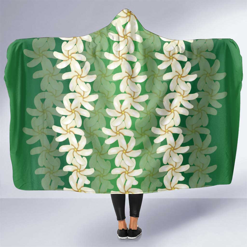 Ia Orana Tahiti Tiare Maori Seamless Style Hooded Blanket LT14 One Size Green - Polynesian Pride